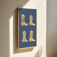 Cowboy Boots Wall Art – Western Country Decor Print