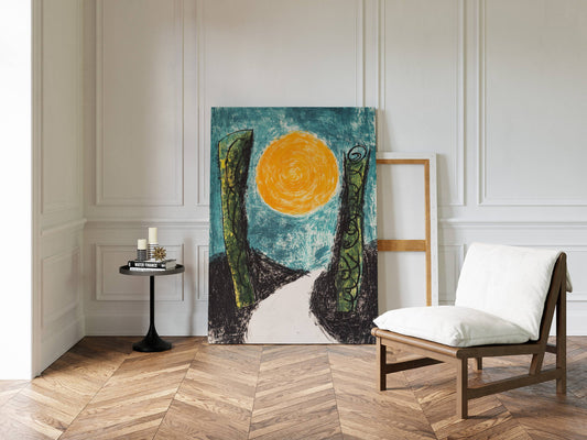 Moonlit Path Between Forest Giants