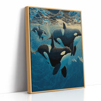 Orca Pod Below the Surface