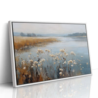 Winter Wildflowers Rest By Lake