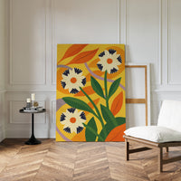 Cactus Meets Sunflower Folk Art