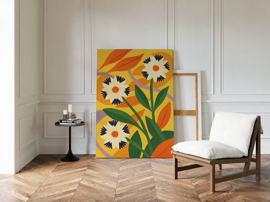 Cactus Meets Sunflower Folk Art