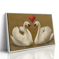 Graceful Hearts Dance On Golden Waters