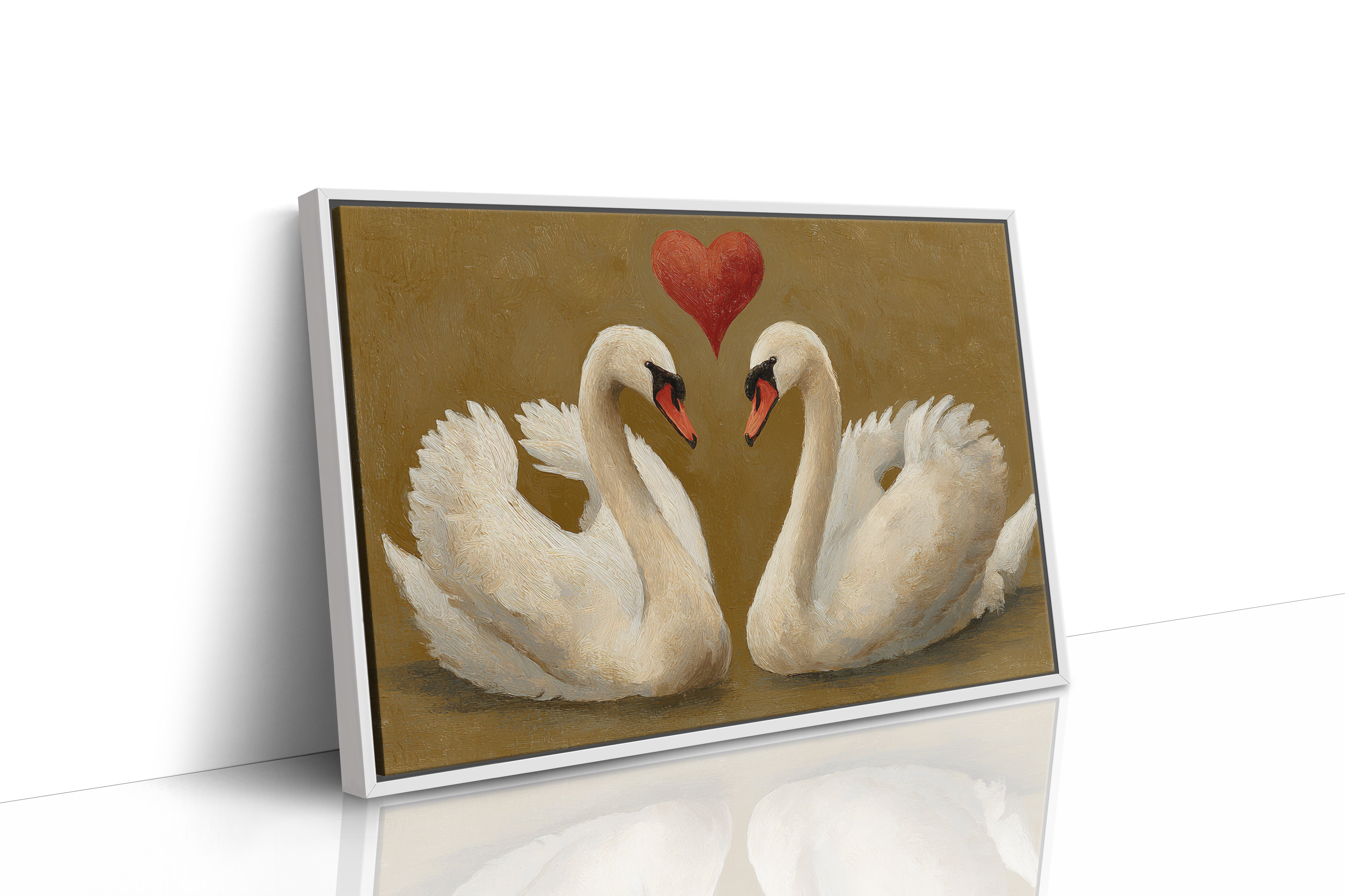 Graceful Hearts Dance On Golden Waters