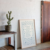 The Lord Bless You Floral Scripture Print