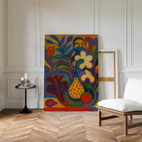 Tropical Garden Sings In Blue