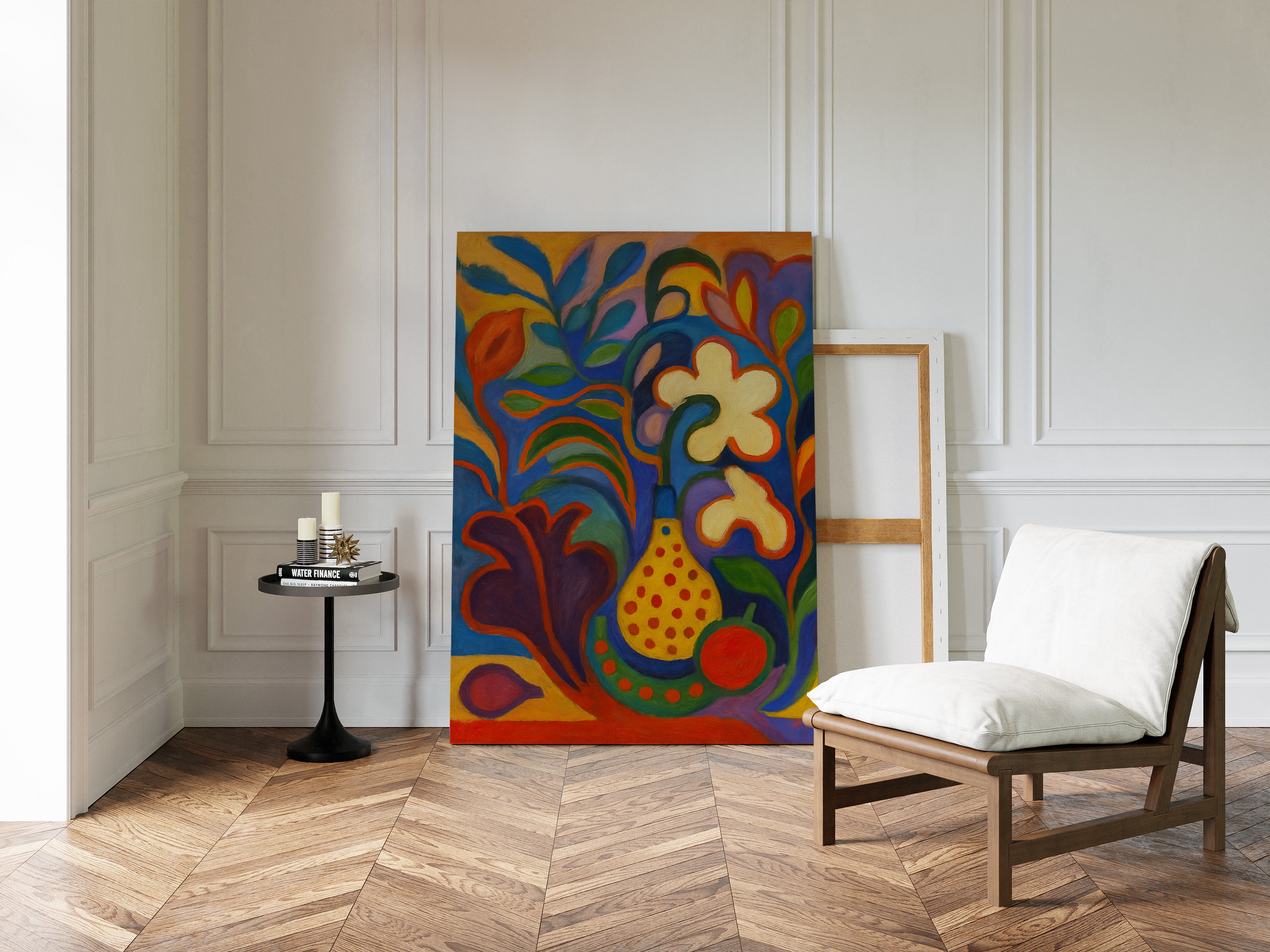 Tropical Garden Sings In Blue