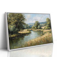 Summer Light Bends Along River