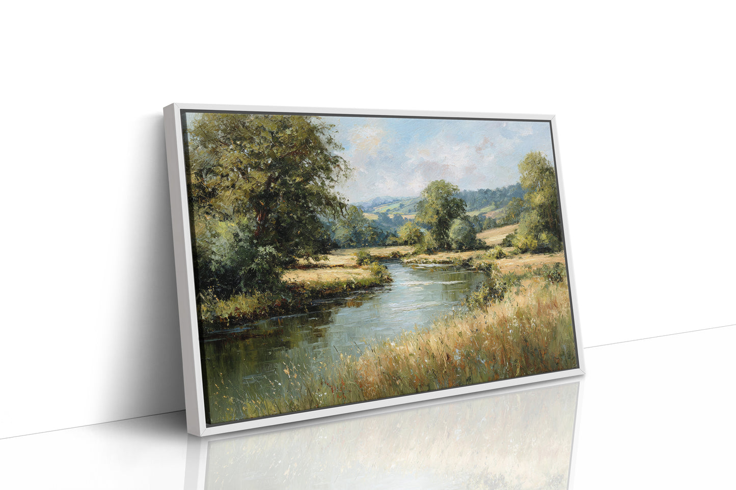 Summer Light Bends Along River