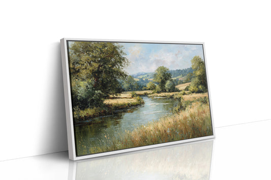 Summer Light Bends Along River
