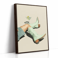 Sipping Sunshine in Stitched Boots