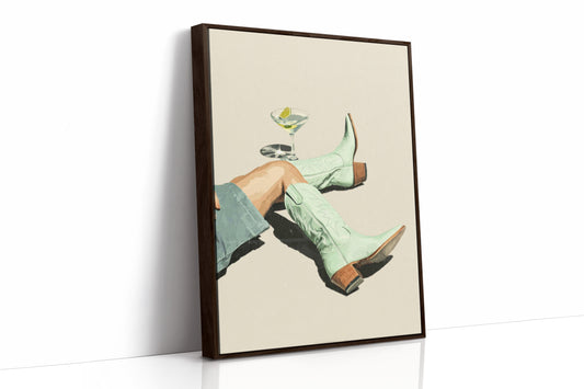 Sipping Sunshine in Stitched Boots