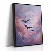 Bats Dance Beneath a Blushing Moon