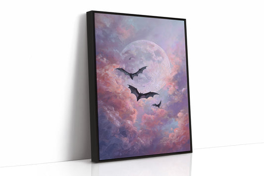 Bats Dance Beneath a Blushing Moon