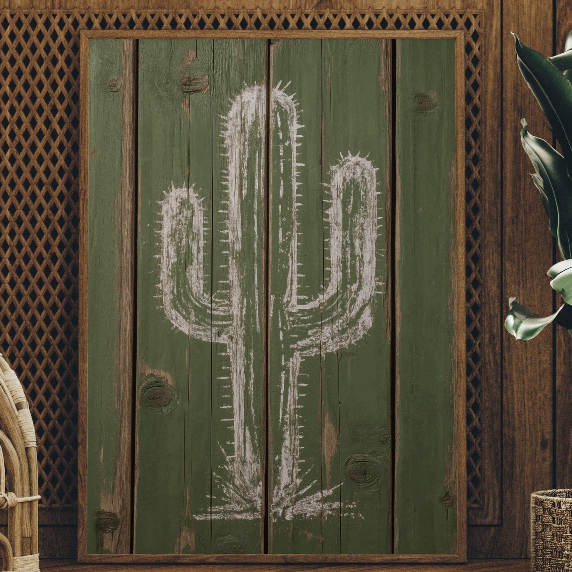 Chalk Stories On Weathered Wood