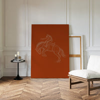 Minimalist Bronco Rider Sketch