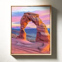 Delicate Arch at Dusk in Painted Sky