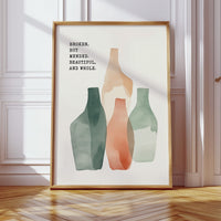 Broken Yet Beautiful Watercolor Vessels
