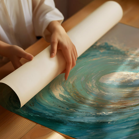 Teal Crescendo Captures Coastal Memory