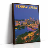 Pittsburgh Skyline Night Incline