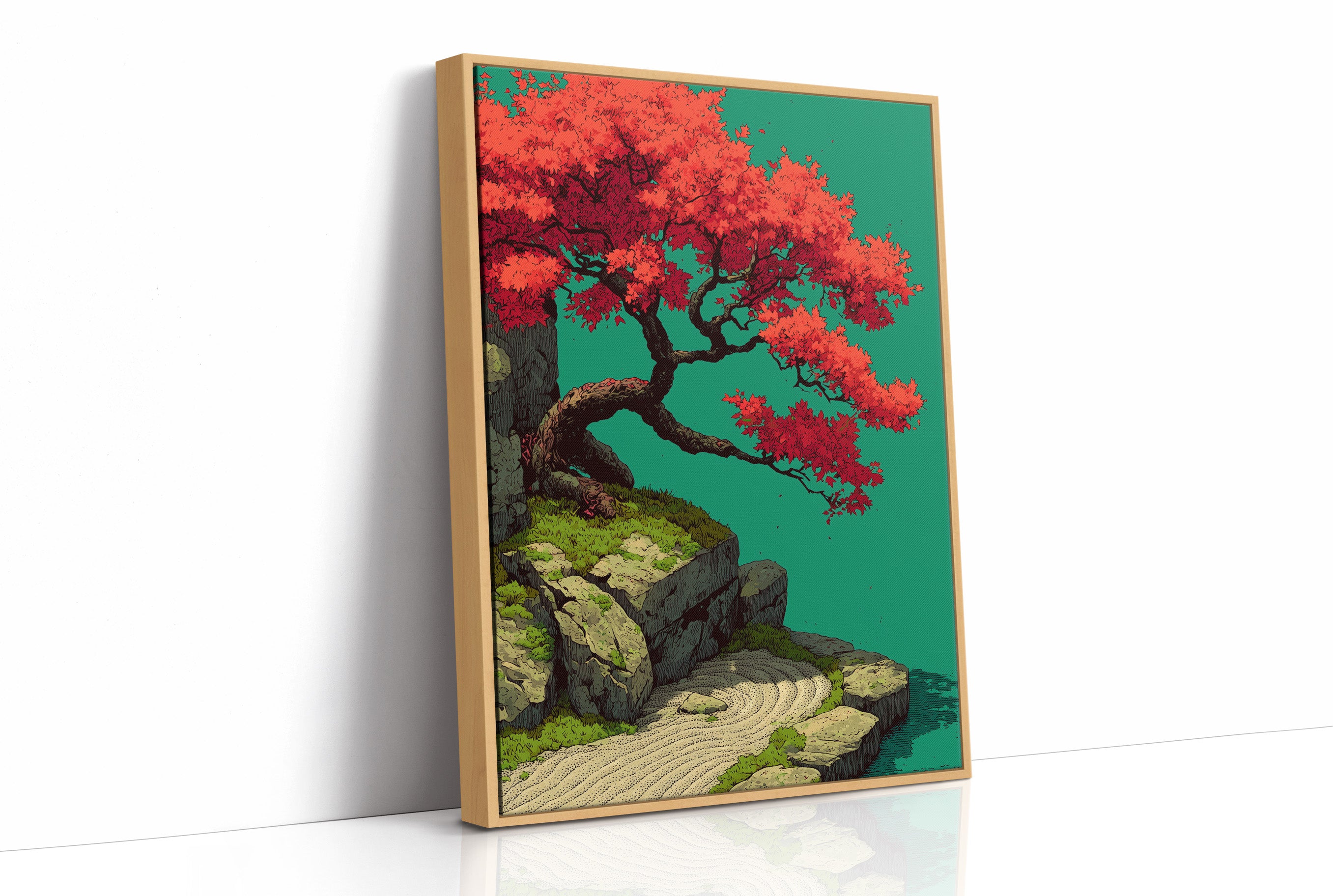 Maple Leans Over Emerald