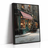 December Snow Lights The Bookshop