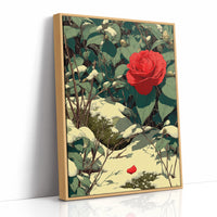 One Petal Falls in Snow