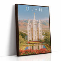 Salt Lake Temple Garden Reflection