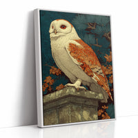Barn Owl Under Amber Pines