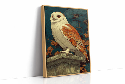 Barn Owl Under Amber Pines