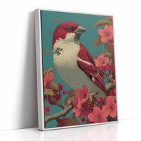 Grosbeak in the Blossoms