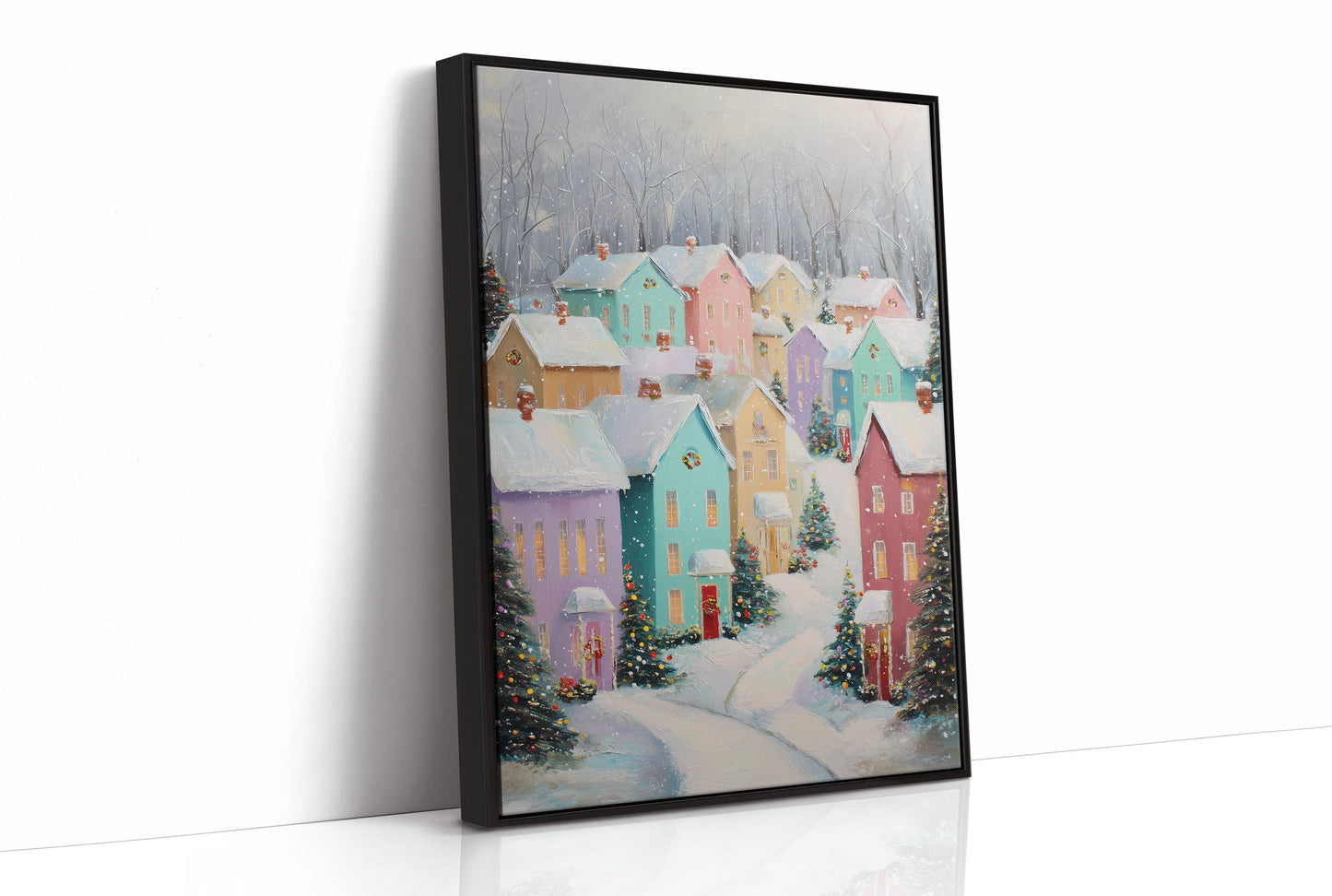 Pastel Houses Share Winter Stories