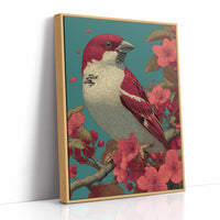 Grosbeak in the Blossoms