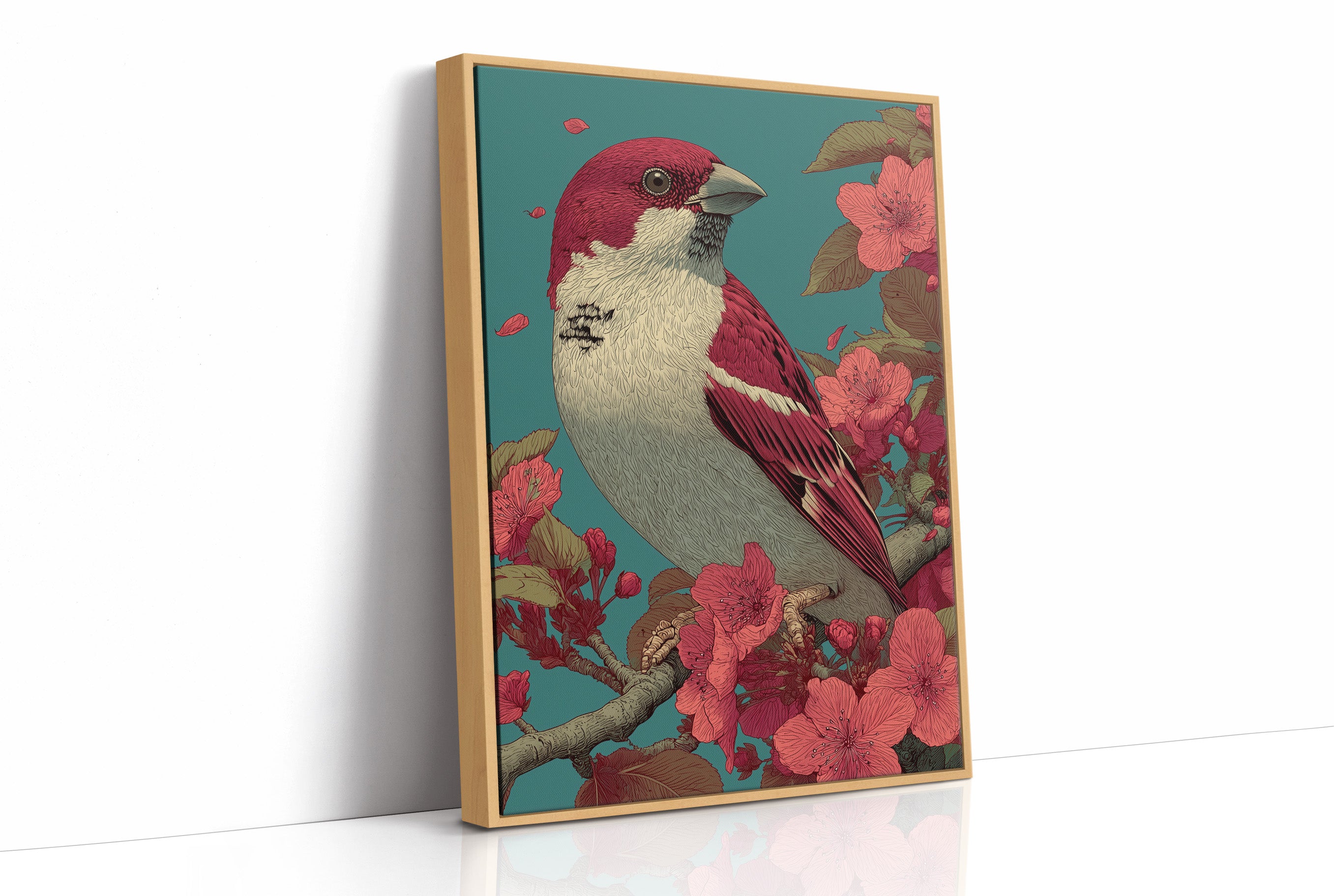 Grosbeak in the Blossoms