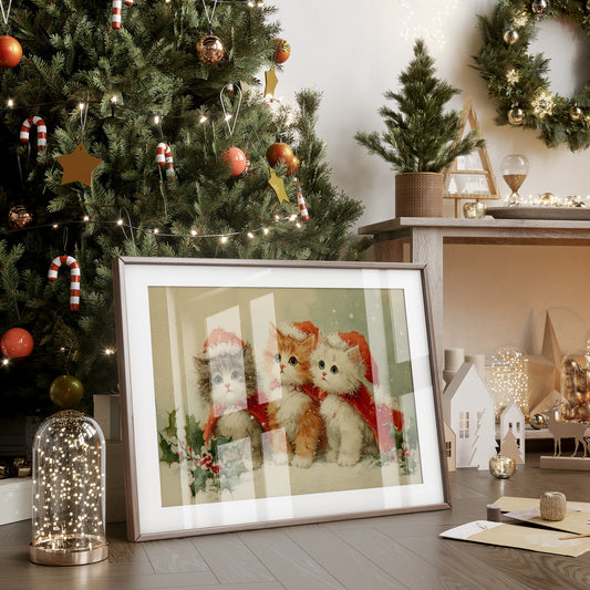 Three Kittens Share Christmas Magic