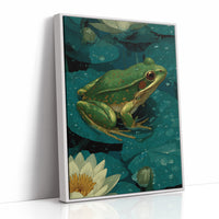 Frog Among the Lily Pads