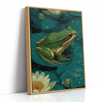 Frog Among the Lily Pads