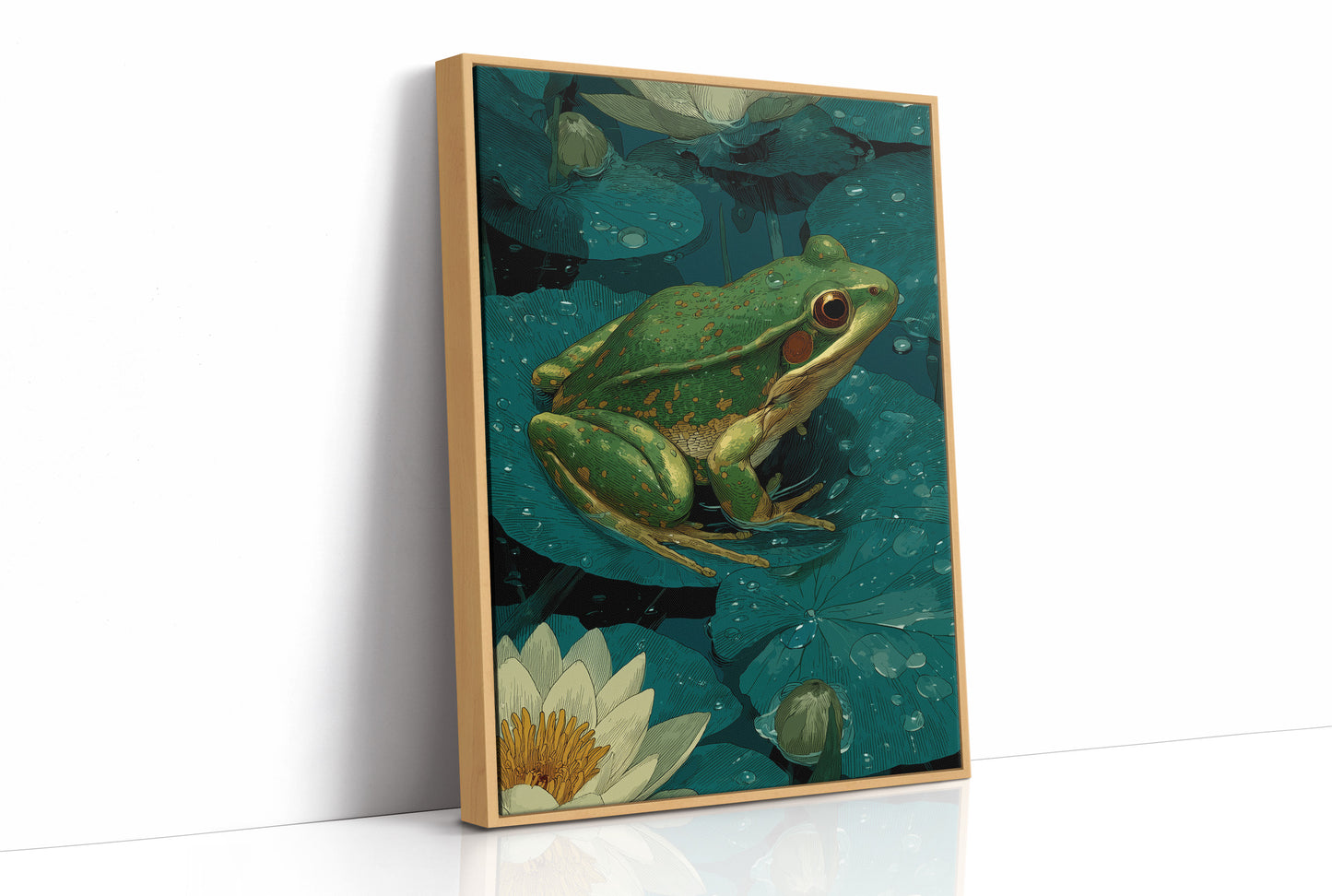 Frog Among the Lily Pads