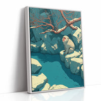 Snow Monkey by the Onsen