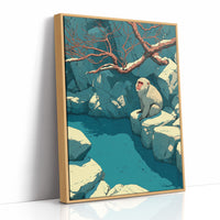 Snow Monkey by the Onsen