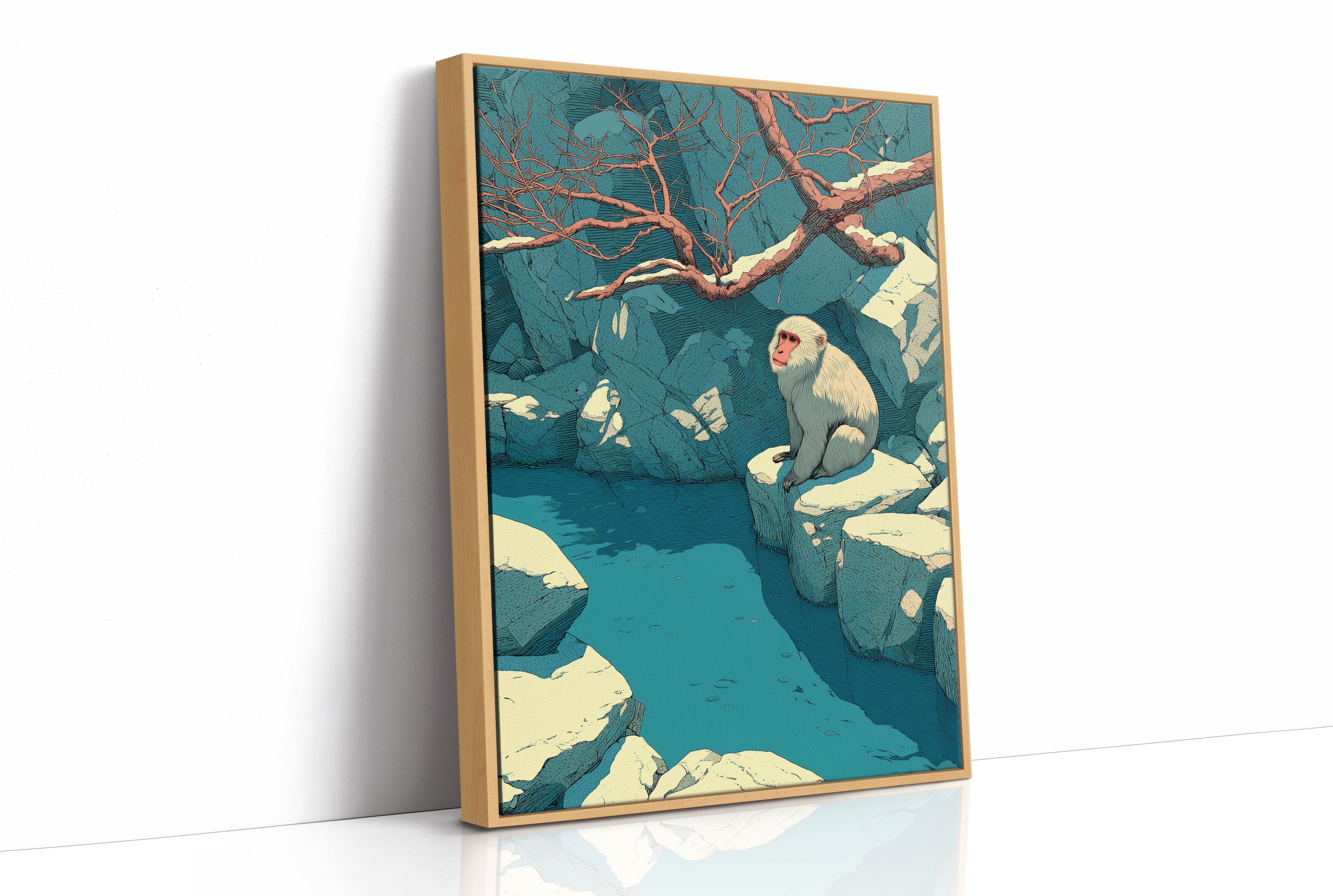 Snow Monkey by the Onsen