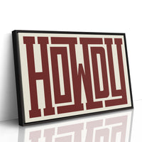 Howdy Maze Style Western Welcome Art