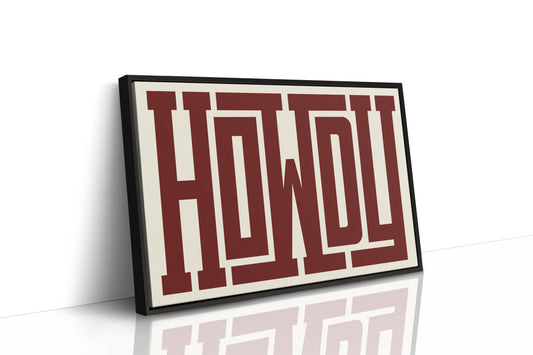 Howdy Maze Style Western Welcome Art