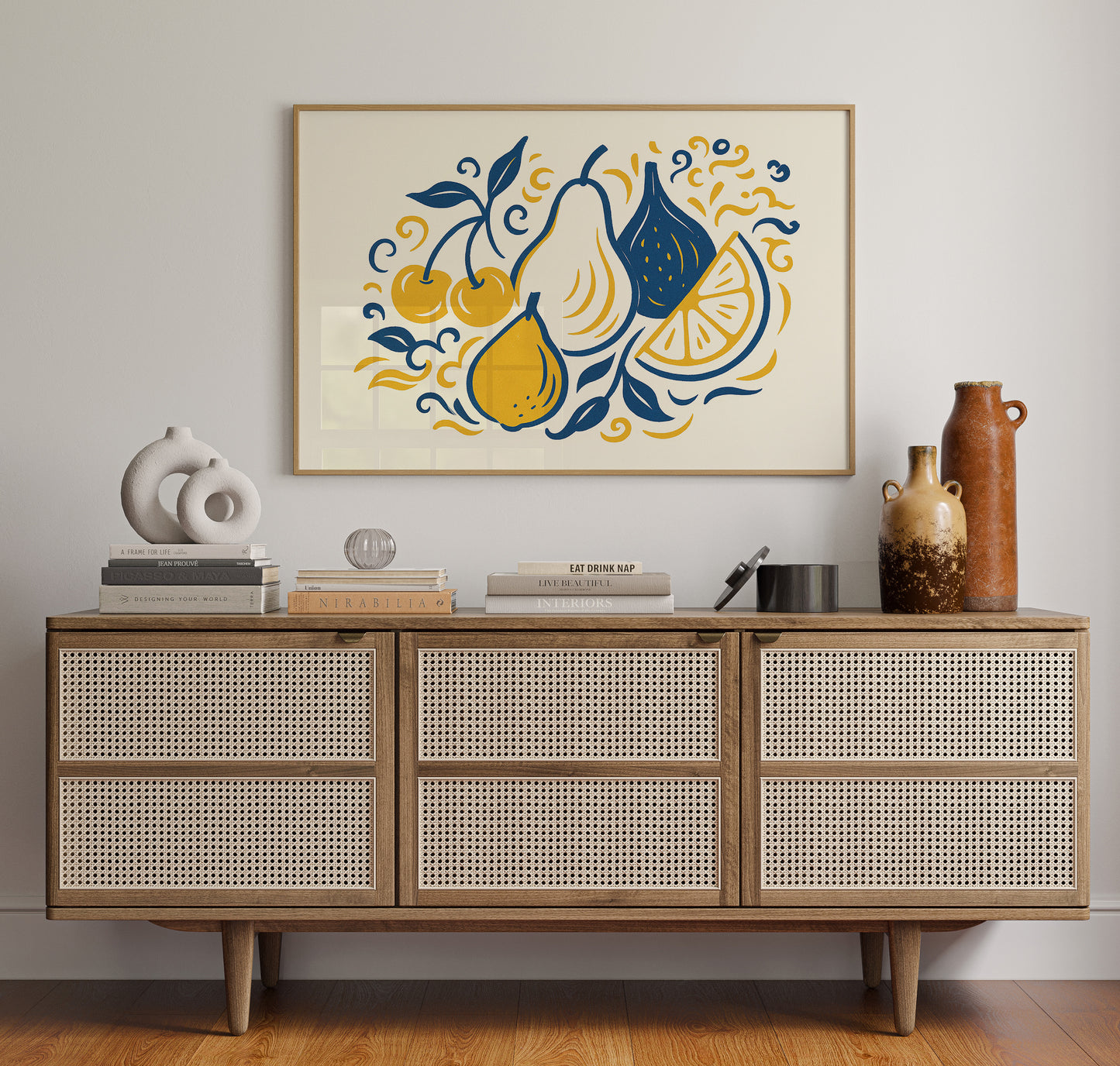 Mediterranean Kitchen Dances In Blue