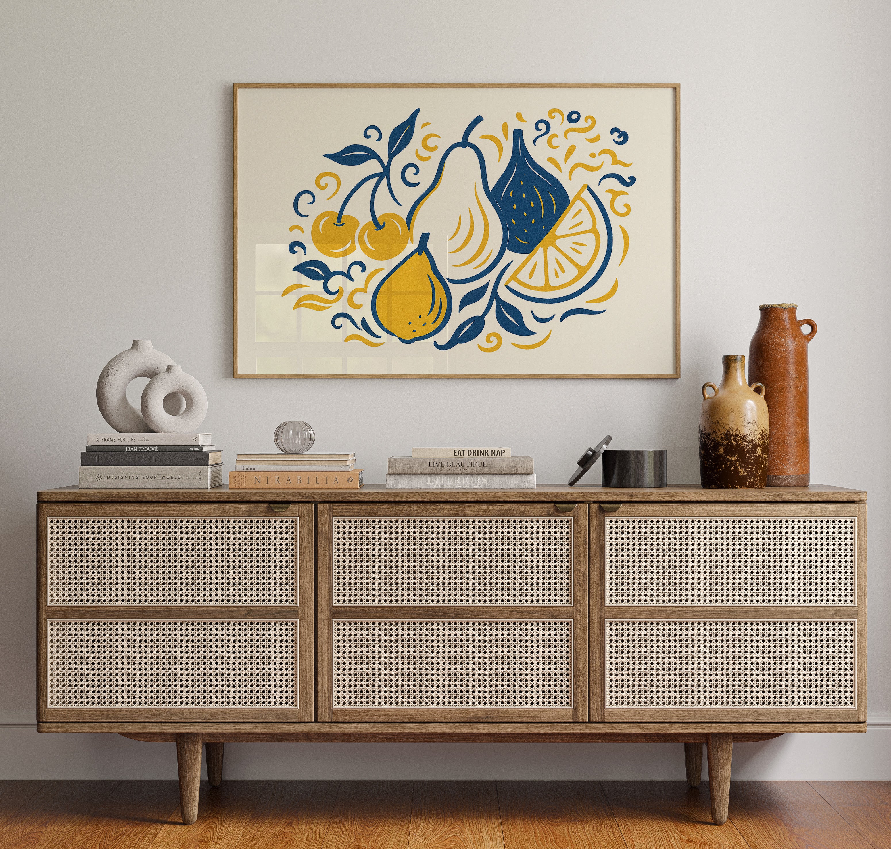 Mediterranean Kitchen Dances In Blue