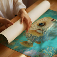 Pufferfish Dances Through Coral Symphony