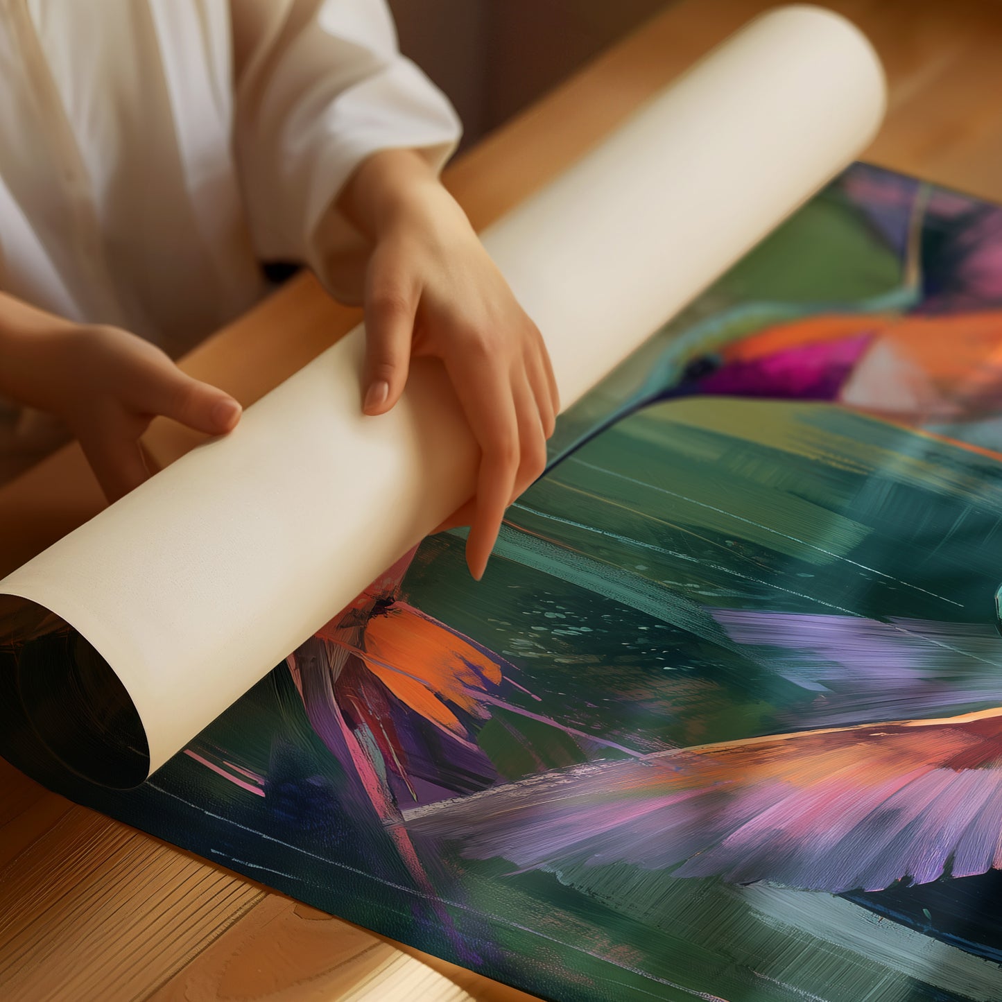 Emerald Symphony of Nectar Seekers