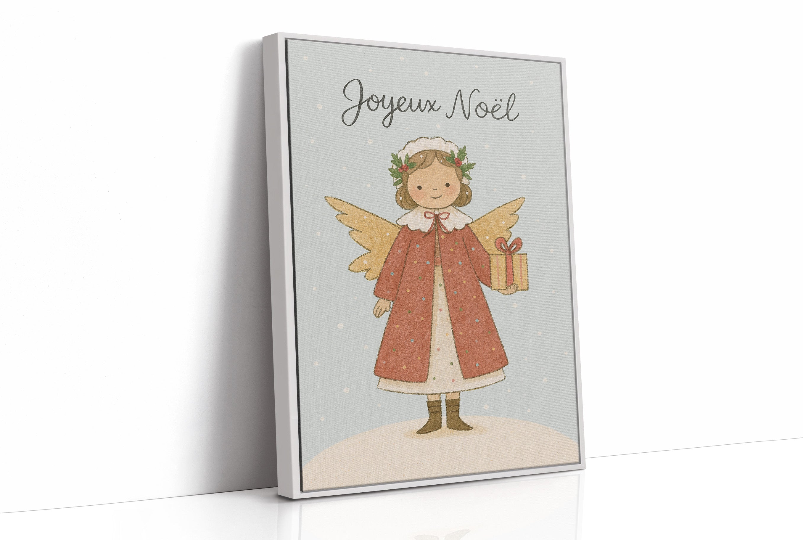 French Holiday Angel Brings Gifts