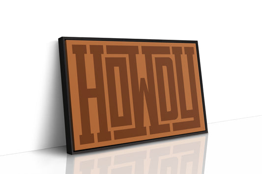 Howdy Rustic Maze Style Cowboy Art