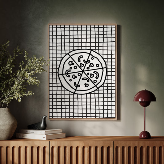 Pizza Stories On Checkered Cloth